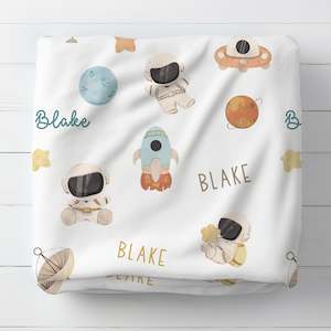 Baby wear: Personalised Outer Space Blanket