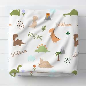 Baby wear: Personalised Baby Dinosaur Blanket