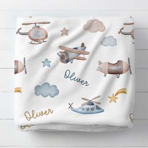 Baby wear: Personalised Airplane Blanket