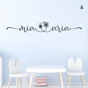 personalised flower names decal