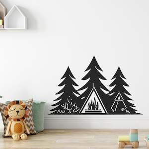 camping wall decal