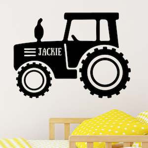 Personalised Tractor Wall Decal with Name