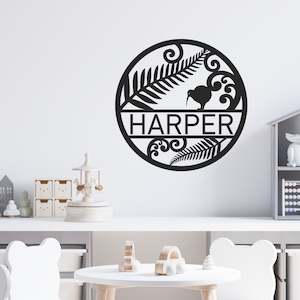 Kiwiana Name Sign Wall Decal