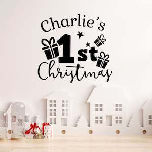 Baby wear: Personalised Baby's 1st Christmas Wall Decal | Lots of Gifts