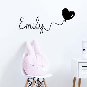 Baby wear: sweetheart custom name wall decal