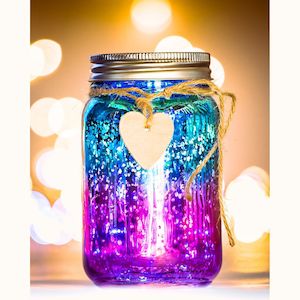 large ombre sparkle jar