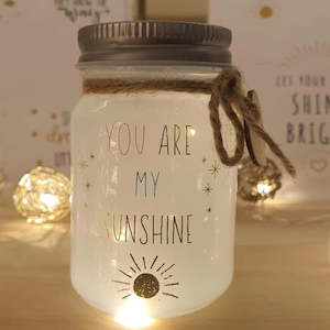 mini message sparkle jar - you are my sunshine