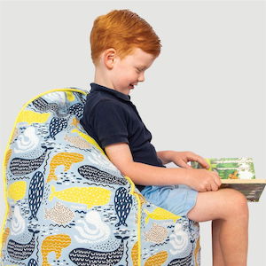 whale bean bag cover - small