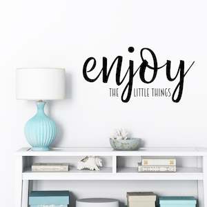 enjoy the little thing quote wall decal