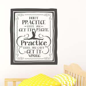 Baby wear: practice dance wall decal