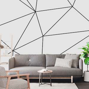 geometric line wall stickers