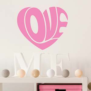 Baby wear: love heart wall decal