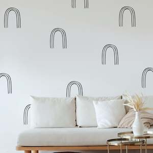 arch abstract rainbow pattern wall decals