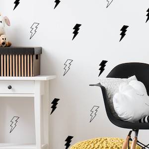 Baby wear: lightning bolt wall stickers