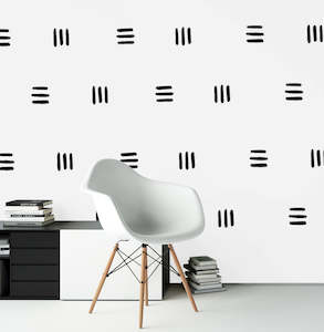 hand drawn line pattern wall stickers