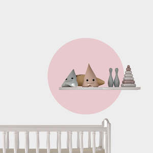 Baby wear: large circle wall decal