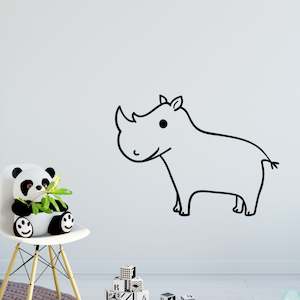 rhino nursery wall decal