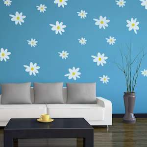 Baby wear: large daisy wall decals