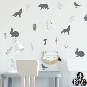 woodland animals wall decals