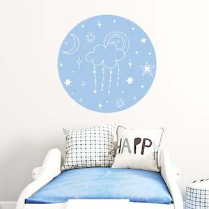 cloud stars nursery wall decals