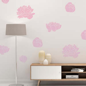 peonies wall decals