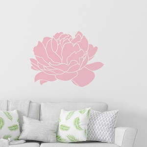 large peony wall decal