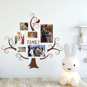 swirly family tree wall decal ~ display your photosx