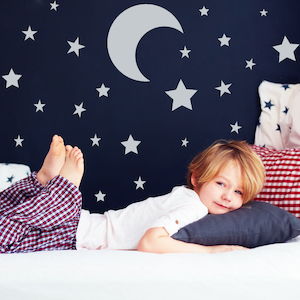 moon and star wall stickers