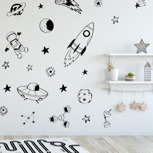 outer space wall decals