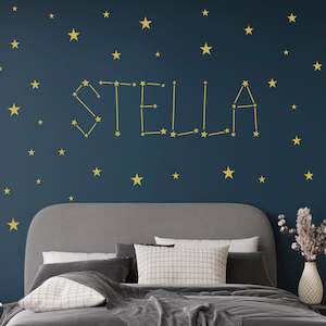 personalized constellations stars name decals