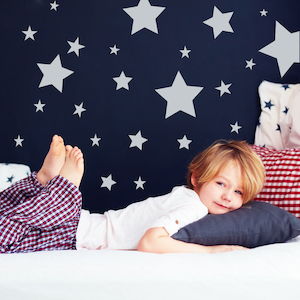 assorted size star wall stickers