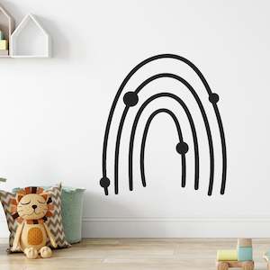 Baby wear: hand drawn boho rainbow wall decal