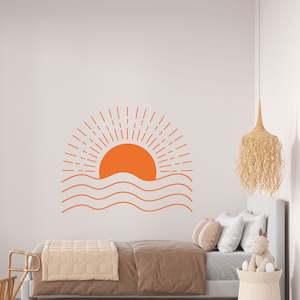 ocean sun rise wall decal