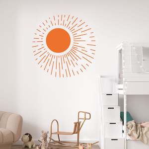 boho sun wall decal