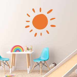 cute sun wall decal