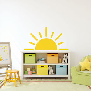 half sun wall decal