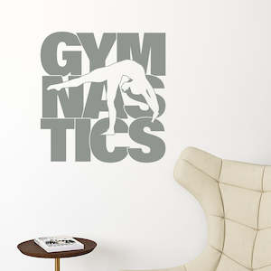 Baby wear: gymnastics girl wall decal