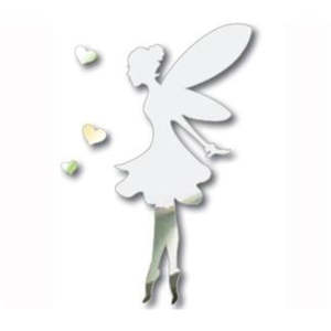 cherry fairy with butterflies mirror wall art