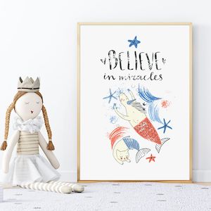 believe in miracles wall art print