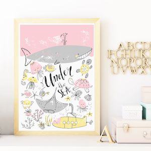 Baby wear: under the sea wall art print