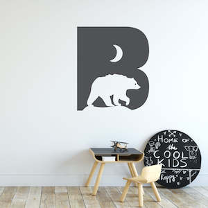 Baby wear: custom name animal wall decal