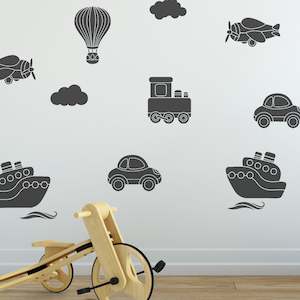 transport nursery wall decals