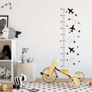 airplane growth chart wall decal