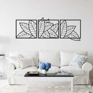 leaves panel set wall decal