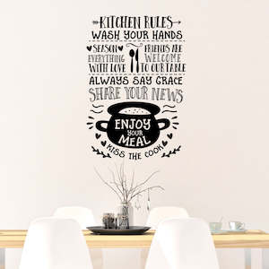 Baby wear: kitchen rules wall decal