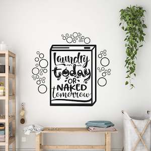 laundry today wall decal