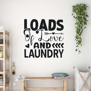 loads of love laundry wall decal