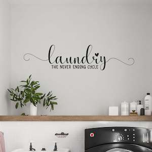 never ending laundry room wall decal