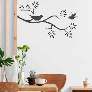 birds on the tree branch wall decal