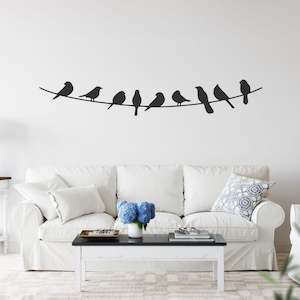 Baby wear: birds on wire wall decal